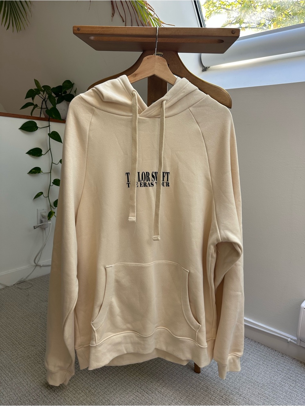Taylor Swift Cream Crewneck Hoodie with Front Logo